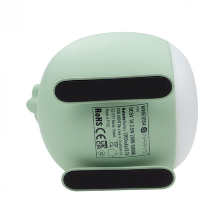 Lampka Nocna Dziecięca LED 2.5W 1800-3000K Ciepła Akumulatorowa 1200mAh Zielona HELIKOPTER MARY'S