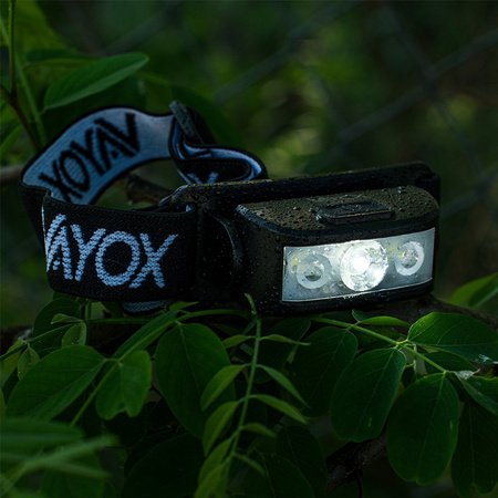 Latarka Czołowa Akumulatorowa 100lm 100LM LED + 2XLED 5 Trybów Pracy VAYOX