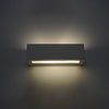 Lampa Ścienna Oprawa Natynkowa Kinkiet E27 Prostokątna Biała Nowoczesna Vega Sollux