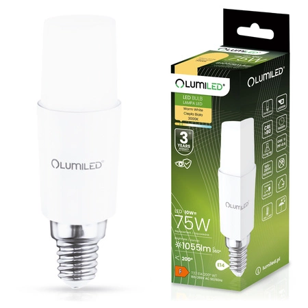 Zestaw 6x Żarówka LED E14 10W = 75W 1055lm 3000K Ciepła Stick LUMILED