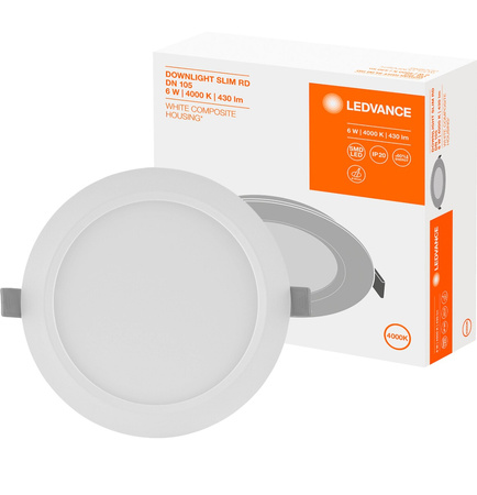 Panel LED Podtynkowy wpuszczany 6W 4000K DOWNLIGHT Slim DN105 LEDVANCE okrągły