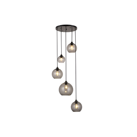 Lampa Wisząca Sufitowa 5x E27 Czarny Nowoczesny Tanesha Rabalux