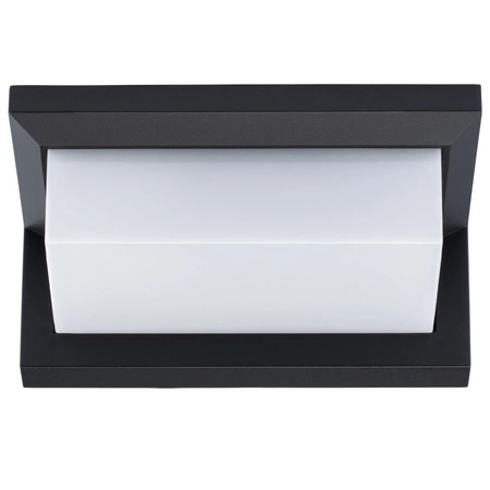 Kinkiet Ogrodowy Elewacyjny Lampa Ścienna E27 CETUS CZARNA Prostokątna