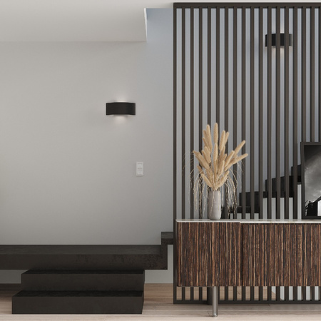 Lampa Ścienna Kinkiet 2x G9 Prostokątna Czarna Nowoczesna Magnus Sollux