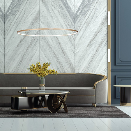 Lampa Wisząca Sufitowa Saturno Złota 57W LED Milagro