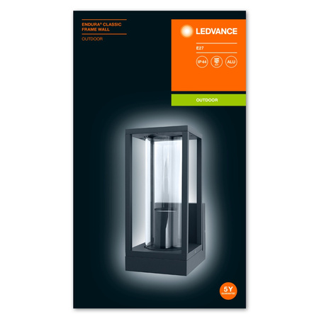 Lampa Ogrodowa Zewnętrzna Kinkiet Elewacyjny LED IP44 Szary Endura Ledvance