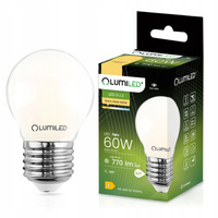 Żarówka LED P45 E27 7W = 60W 770lm 3000K Ciepła 360° Filament Mleczna LUMILED