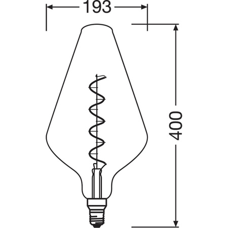 Żarówka LED Dekoracyjna E27 4W = 15W 140lm 1800K Ciepła 300° Dymiona Ściemnialna Vintage 1906 Osram