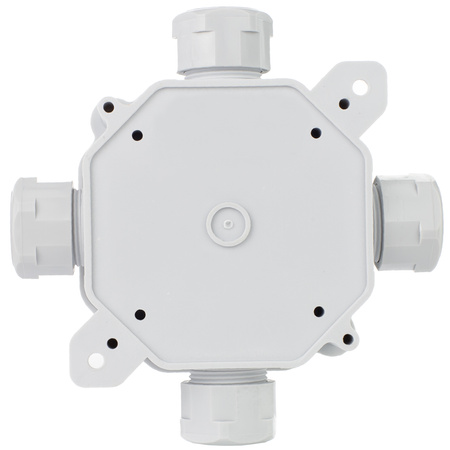 Puszka Instalacyjna Natynkowa Hermetyczna PG16 75x75x33mm Rozgałęźna z Dławikami Szara PAWBOL