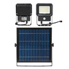 Naświetlacz LED Solarny Zewnętrzny Ogrodowy 30W 2100lm 6500K Zimny 100° z Czujnikiem Ruchu i Zmierzchu IP65 IK07 Czarny Ncs Kobi