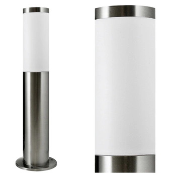 Lampa Ogrodowa LED Słupek E27 TUBA NISKA SATYNOWA 45cm