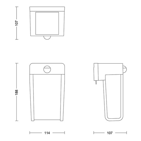 Kinkiet Ogrodowy LED Lampa Zewnętrzna Solarna Czujnik Ruchu 2700K IP44 PHILIPS