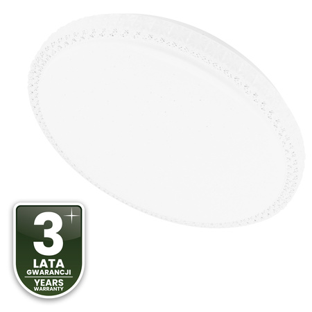 Plafon LED Lampa Sufitowa Natynkowa AGA2 48W IP44 CCT Biały Okrągły 40cm + PILOT LUMILED