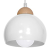 Lampa wisząca w stylu skandynawskim sufitowa biała MiLAGRO DAMA 1x E27 Drewno + metal