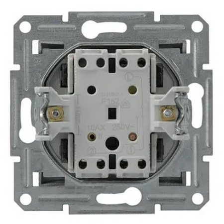 Włącznik Światła Pojedynczy Schodowy Jednobiegunowy bez Ramki Podtynkowy Asfora IP20 Antracyt