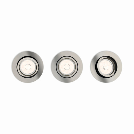 3x Oprawa Podtynkowa Wpuszczana Spot GU10 Chrom Donegal Philips