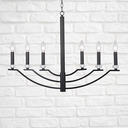 Lampa Wisząca Sufitowa Żyrandol HIMS 6xE14 120cm - GOLDLUX (Polux)