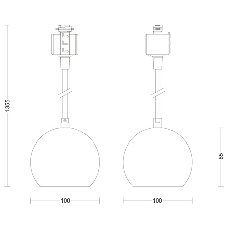 Lampa Wisząca na Szynę Oświetleniową Szynoprzewód LED GU10 Jednofazowa Czarna EasyLink Colby Philips