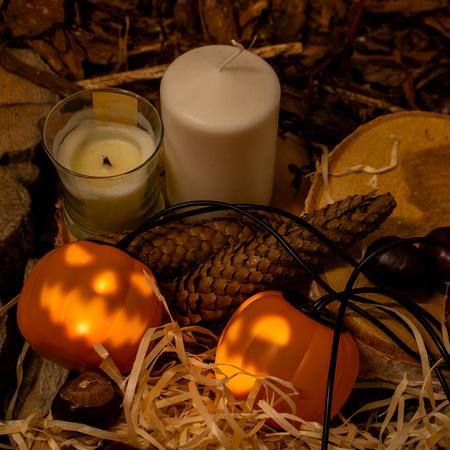 Girlanda Bateryjna 8xLED Ozdobne Dynie 4,45m Lampki Halloween + USB C