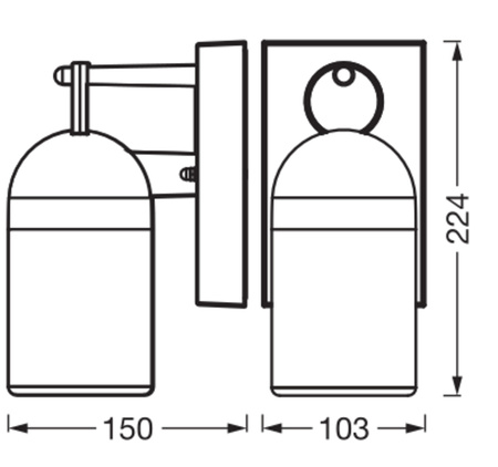 Kinkiet Ogrodowy Lampa Elewacyjna Zewnętrzna LED Szary IP65 Endura Osram