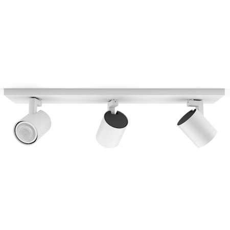 Lampa sufitowa Reflektor LED Spot Runner Biały 3x 4,2W CCT PHILIPS HUE Bluetooth Zigbee + Przełącznik Dimmer Switch