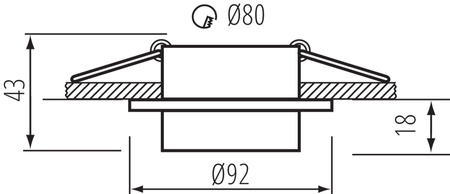 Oprawa sufitowa podtynkowa LONVI GU10/GU5.3 Okrągła Biała KANLUX