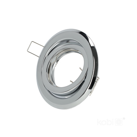Oprawa Podtynkowa GU10 Halogenowa Wpuszczana Spot Oczko Chrom Okrągła Kobi