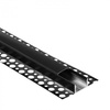 Profil Aluminiowy LED do Płyt GK Gipsowych REGIPS Szeroki Podpłytkowy do Glazury Czarny 1m z Kloszem Czarnym do Taśm LED + Zaślepki seria GNS Ecolight
