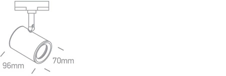 Reflektor szynowy 3 – fazowy OSSI biały GU10