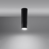 Lampa Sufitowa Oprawa Natynkowa SPOT TUBA GU10 Tubularna Czarna Nowoczesna Lagos Sollux