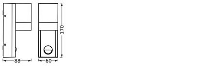 Lampa Ogrodowa Zewnętrzna Kinkiet Elewacyjny LED GU10 IP65 IK05 Szary z Czujnikiem Ruchu i Zmierzchu Endura Ledvance