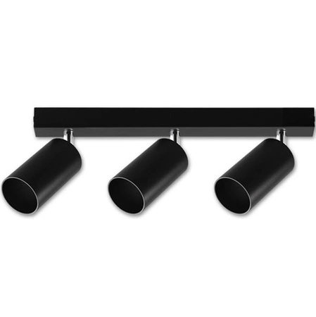Kinkiet Spot Reflektor LED Lampa Sufitowa Natynkowa BLACK Czarna Nowoczesna GU10 x3