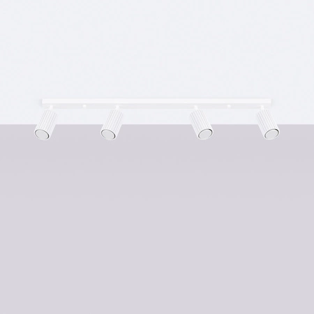 Lampa Sufitowa Reflektor Tuba Spot 4x GU10 Biała Karbon Deep Space SL.1546 Sollux