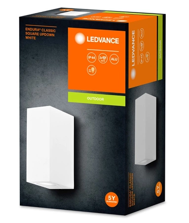 Lampa Ogrodowa Zewnętrzna Kinkiet Elewacyjny LED GU10 IP44 IK04 Biały Endura Ledvance