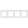 Ramka Poczwórna 4-krotna do Włączników Światła Gniazdek Biała LEGRAND NILOE