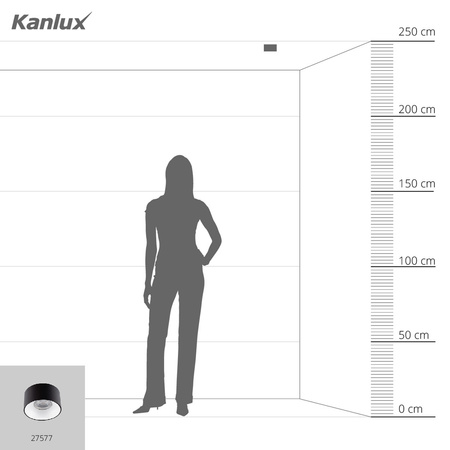 Oprawa Sufitowa Punktowa Spot GU10 Czarna MINI RITI KANLUX