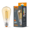 Żarówka LED E27 ST64 Edison 6W = 44W 550lm 2200K Ciepła 360° FILAMENT Bursztynowa Ściemnialna Videx