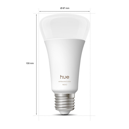 Żarówka LED E27 A60 11.8W = 100W 1600lm 1800-20000K CCT + RGB SMART Inteligentna Bluetooth ZigBee White and Color Ambiance Philips HUE