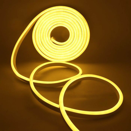 Taśma LED NEON 12V 10W 120LED Żółta IP67 6x12mm 1m Lumiled