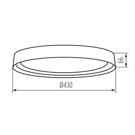 Plafon LED NIFU Lampa sufitowa 17.8W Biało-Czarny KANLUX