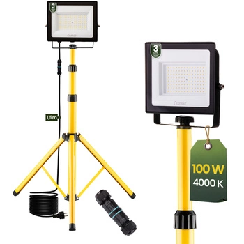 Naświetlacz LED Lampa 1x 100W Robocza Statyw Budowlany 4000K