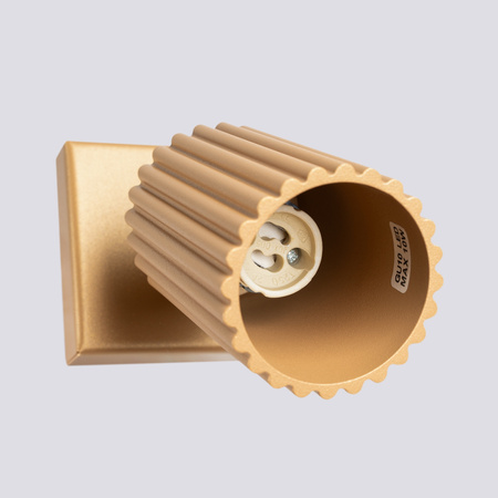 Lampa Ścienna Kinkiet Reflektor Tuba Spot 1x GU10 Złota Karbon Deep Space SL.1559 Sollux