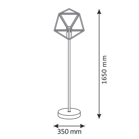 Lampa Podłogowa LED Oprawa Stojąca 20W Złota Denmark Sanico Goldlux