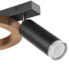 Lampa Sufitowa OTIS G9 + E27 Czarna Drewniana LM - 2.214 / A Lamkur