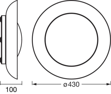 Plafon Lampa LED Oprawa Ozdobna Ściemnialna Czarna Żółta 35W 3000K Ciepła LEDVANCE