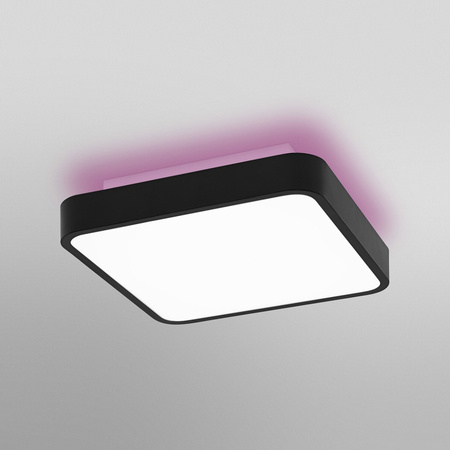 Plafon LED Lampa Oprawa Natynkowa 28W 1700lm RGB CCT z Podświetleniem Ściemnialna 35cm Czarny SMART+ WiFi Orbis Ledvance