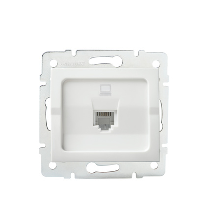 Adapter Gniazdka RJ45 Internetowe Kwadratowe Białe LOGI Kanlux