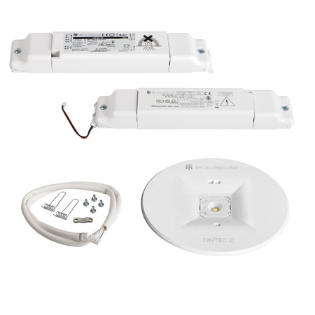 Lampa Znak Awaryjny LED 0.9W = 1.2W 338lm 5000K Zimny Podtynkowa Biała ONTEC Kanlux