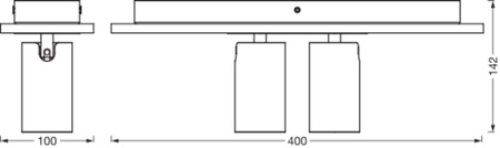 Lampa LED Ścienna Sufitowa Kinkiet Oprawa Natynkowa 6.8W 460lm 3000K Ciepła Ściemnialna Dekoracyjna Brązowy Czarny Spot Mercury Ledvance