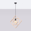 Lampa Wisząca Sufitowa E27 Naturalne Drewno CARO Peach Puff SL.1757 Sollux